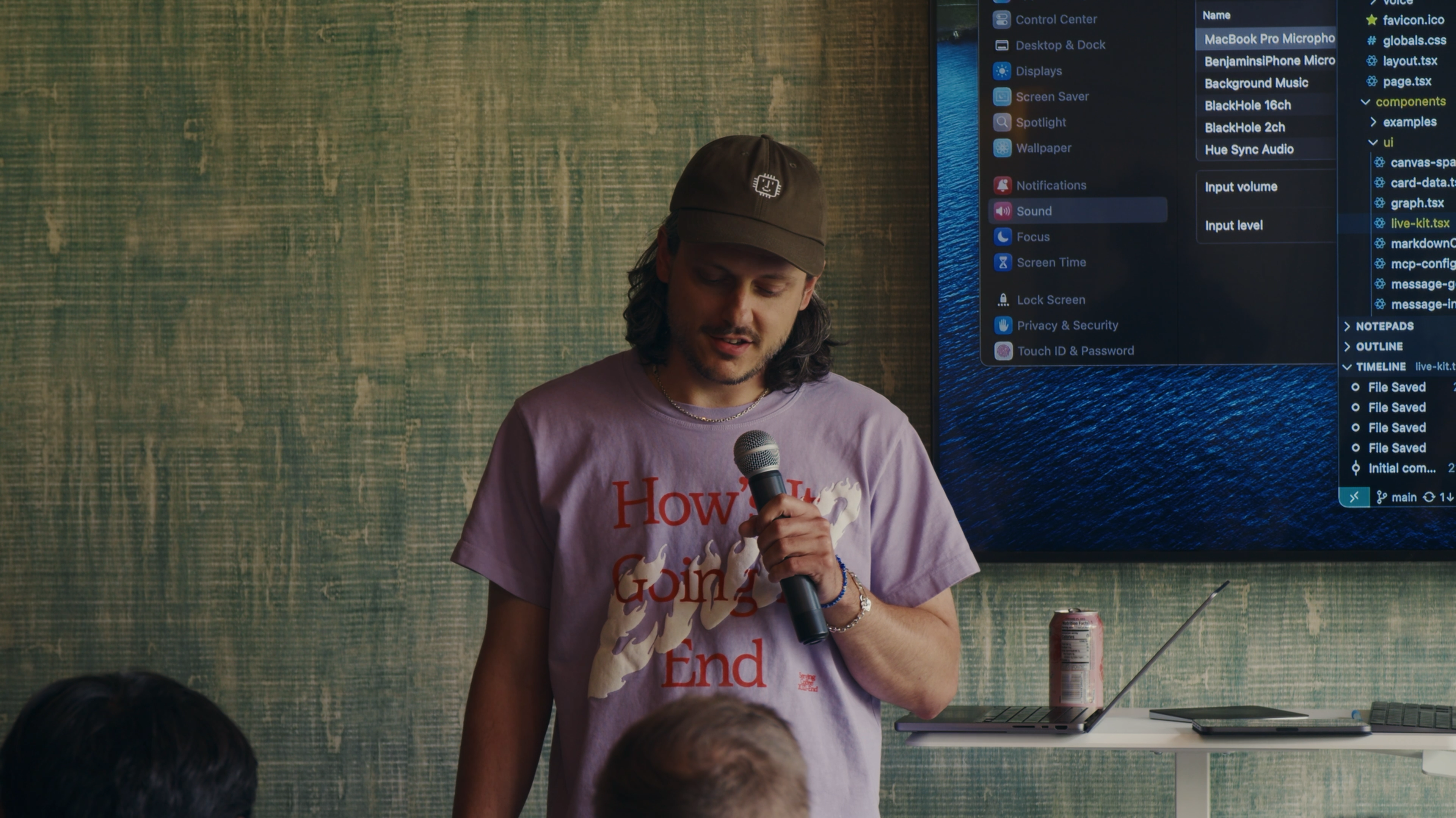 Ben presenting at hackathon